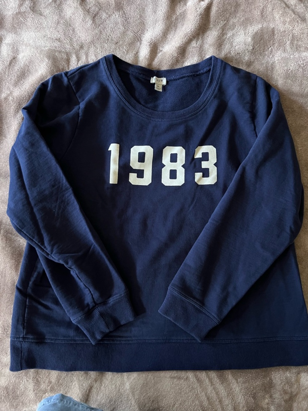 J. Crew Navy '1983' Pullover Sweatshirt XL